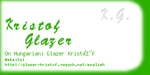 kristof glazer business card